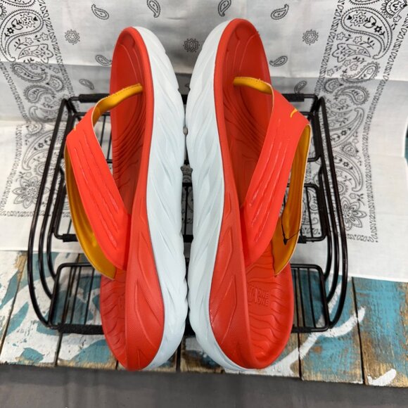 NEW Hoka One One Ora Recovery Flip Flop Sandals Mens Size 11 Bright Orange Shoes main image 5